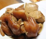 Tebichi, slow cooked pork feet in Okinawa, Japan