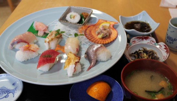 Super fresh sushi in Akune, Japan