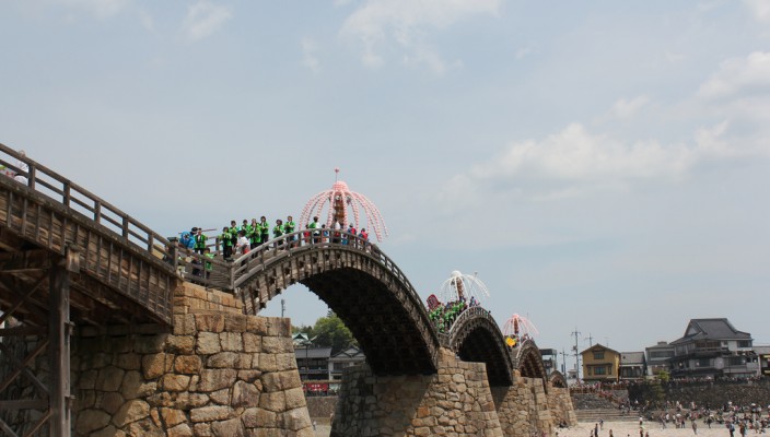 Kintaikyo bridge festival in Iwakuni, Yamaguchi, Japan
