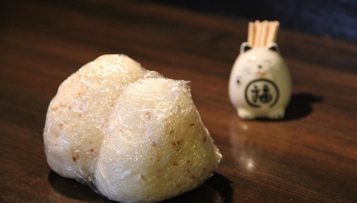 Onigiri rice balls given to me in Osaka